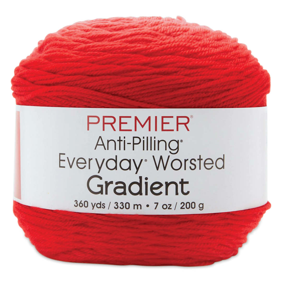 Open in modal - Premier Yarns Anti-Pilling Everyday Worsted Gradient Yarn - Red Tones, 360 yds