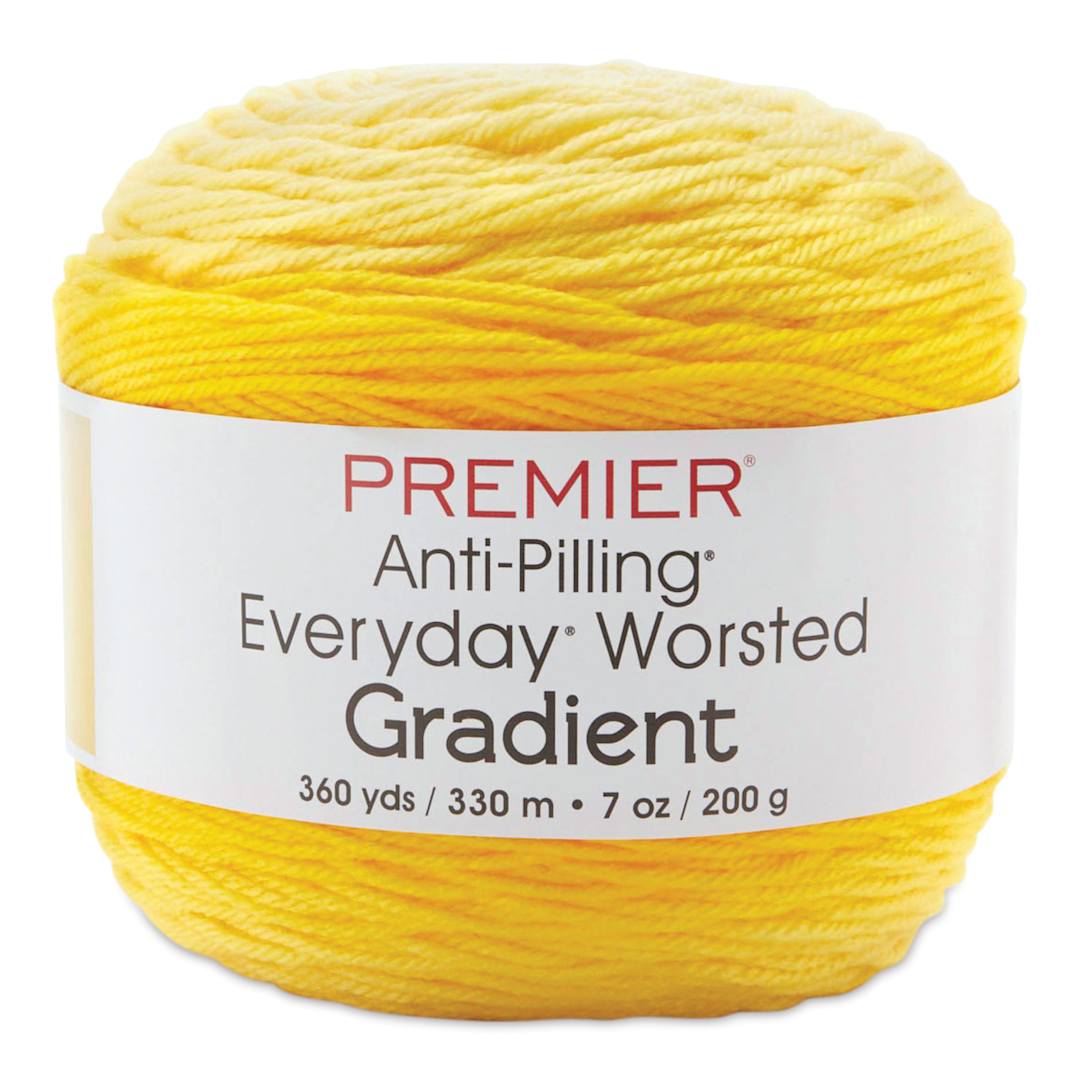 Open in modal - Premier Yarns Anti-Pilling Everyday Worsted Gradient Yarn - Yellow Tones, 360 yds