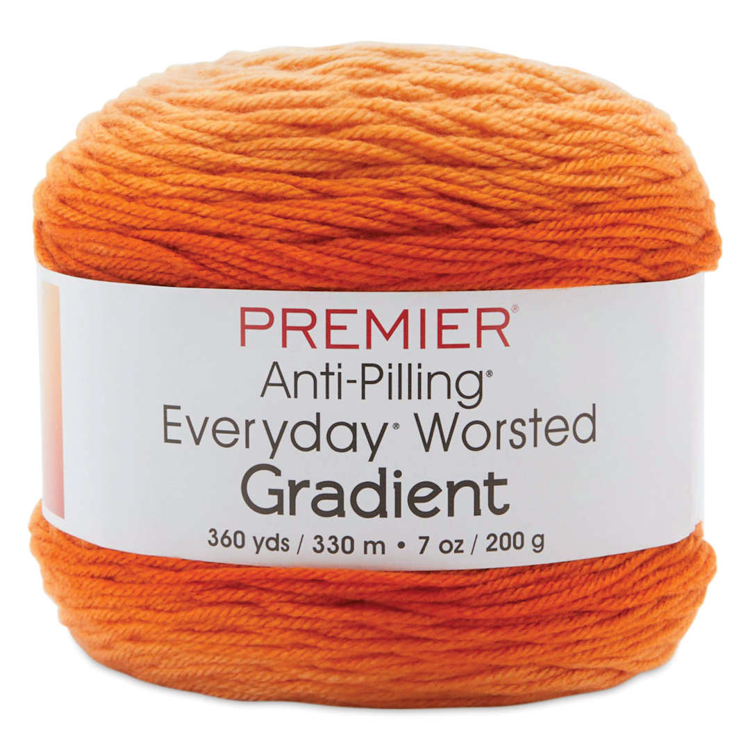 Open in modal - Premier Yarns Anti-Pilling Everyday Worsted Gradient Yarn - Orange Tones, 360 yds