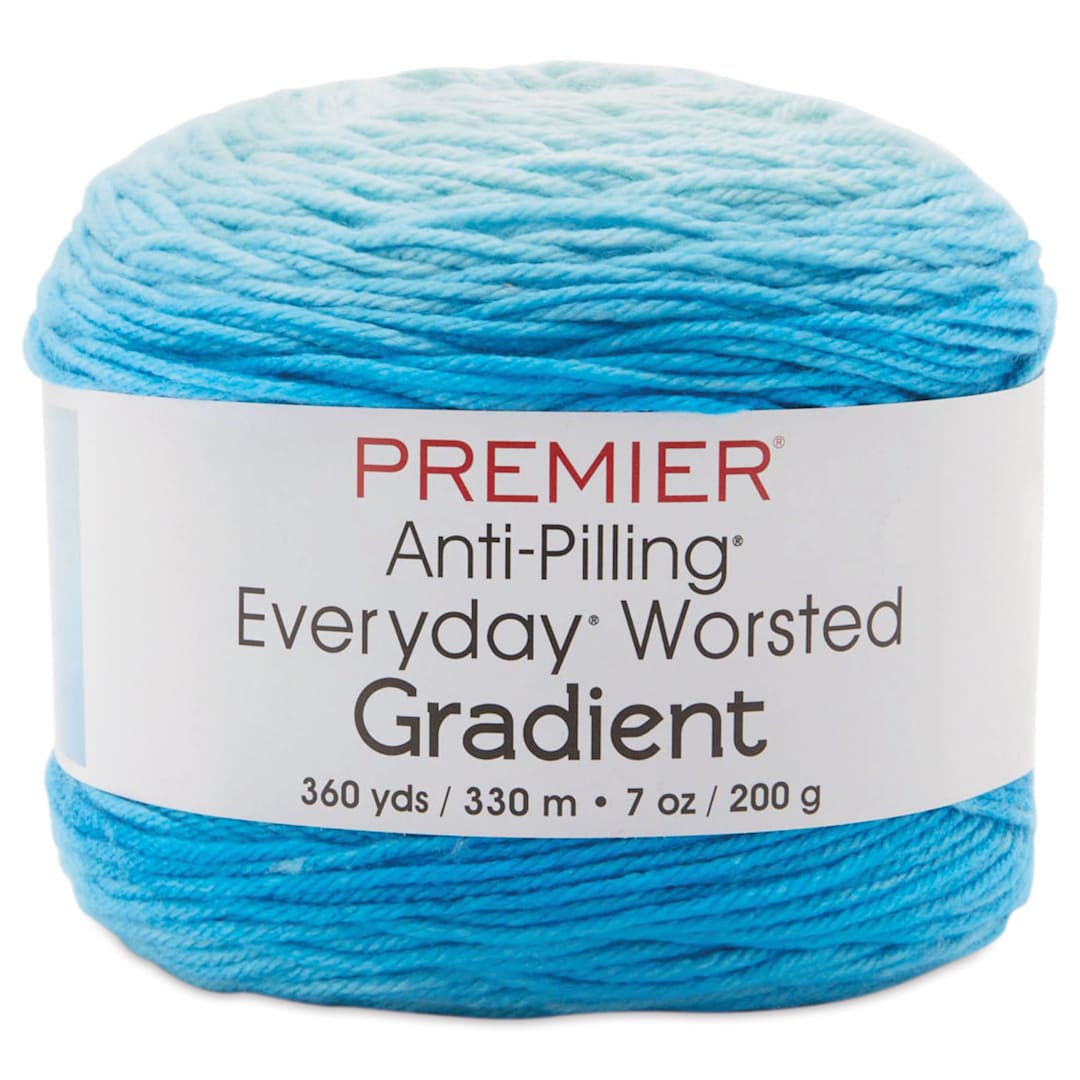 Open in modal - Premier Yarns Anti-Pilling Everyday Worsted Gradient Yarn - Sky Tones, 360 yds