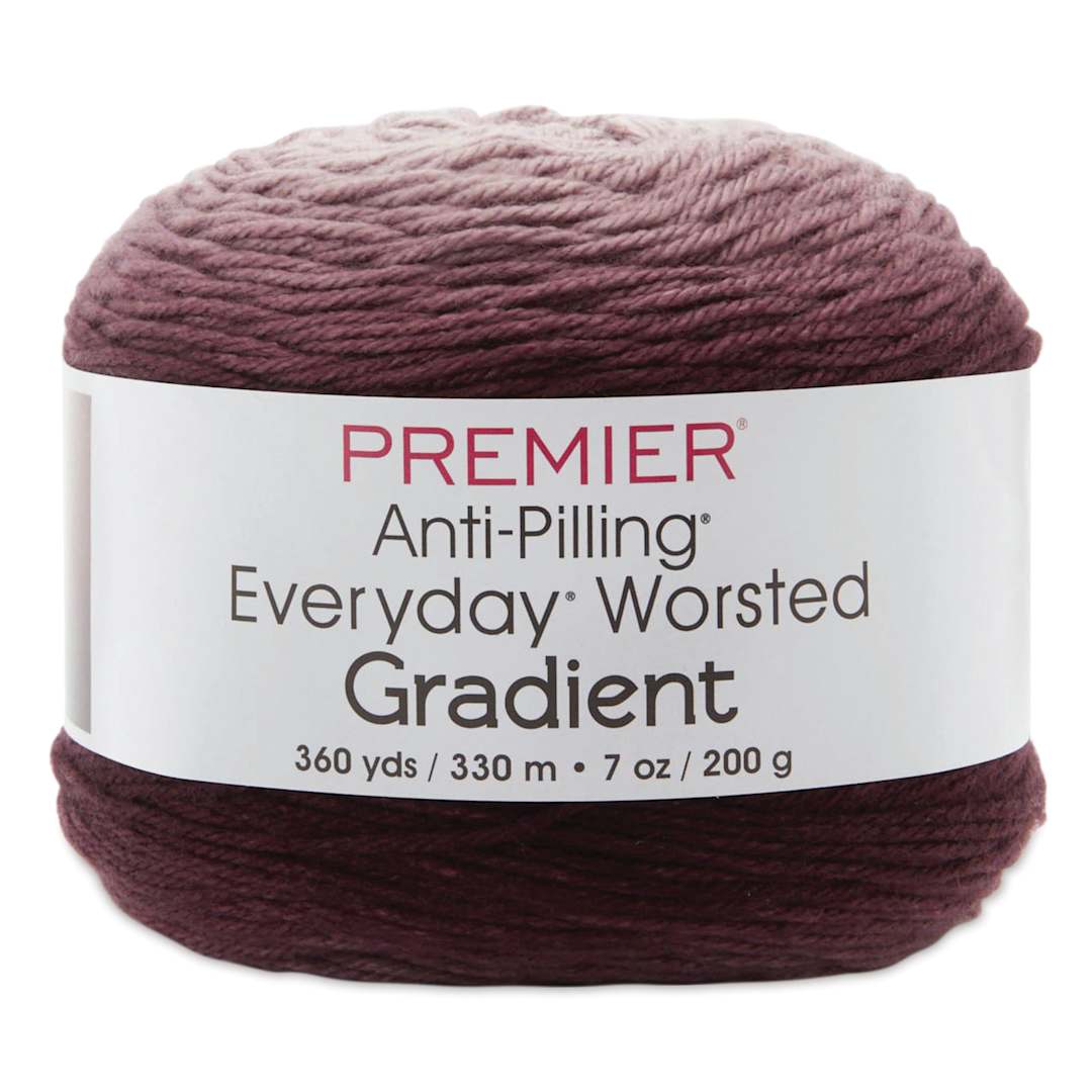 Open in modal - Premier Yarns Anti-Pilling Everyday Worsted Gradient Yarn - Eggplant Tones, 360 yds