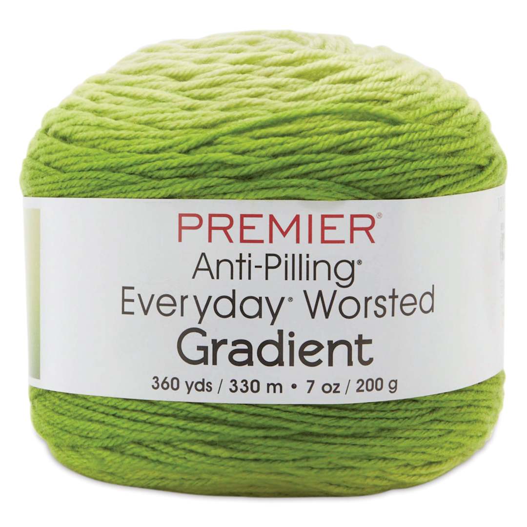 Open in modal - Premier Yarns Anti-Pilling Everyday Worsted Gradient Yarn - Green Tones, 360 yds