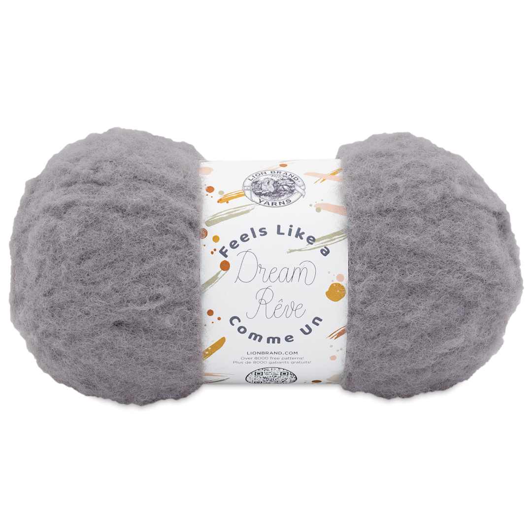 Open in modal - Lion Brand Feels Like A Dream Yarn - Sleet, 207 yds