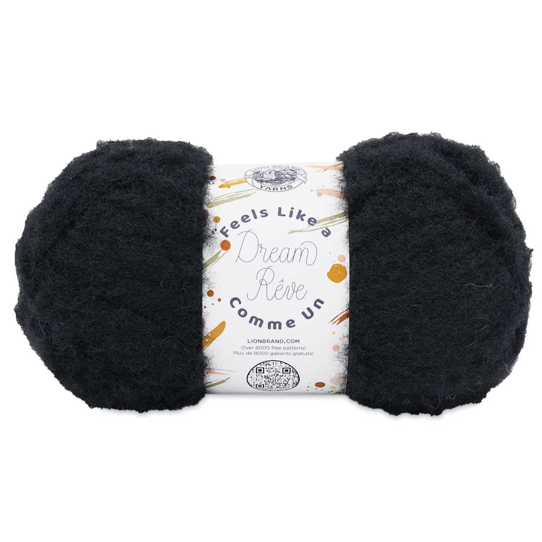 Open in modal - Lion Brand Feels Like A Dream Yarn - Caviar, 207 yds