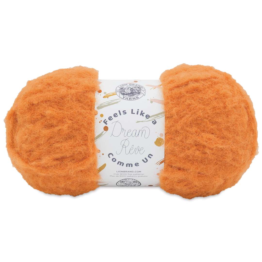 Open in modal - Lion Brand Feels Like A Dream Yarn - Orange Zest, 207 yds