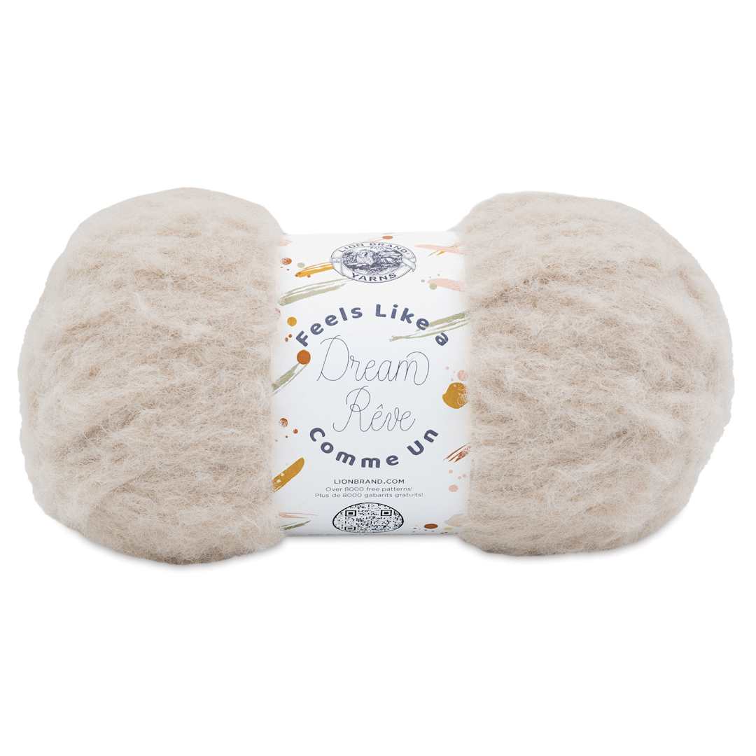 Open in modal - Lion Brand Feels Like A Dream Yarn - Oatmeal, 207 yds
