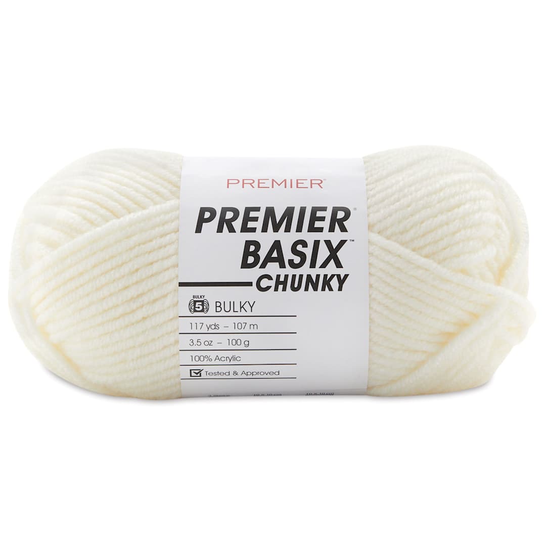 Open in modal - Premier Yarn Basix Chunky Yarn - Cream