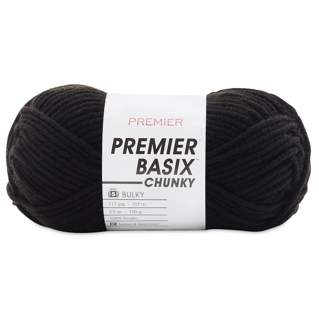 Open in modal - Premier Yarn Basix Chunky Yarn - Black