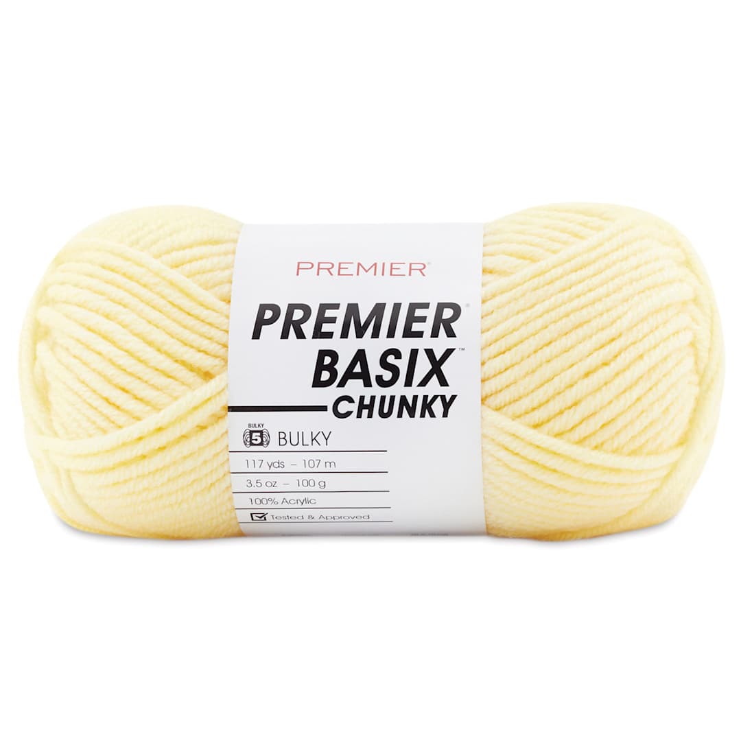 Open in modal - Premier Yarn Basix Chunky Yarn - Yellow