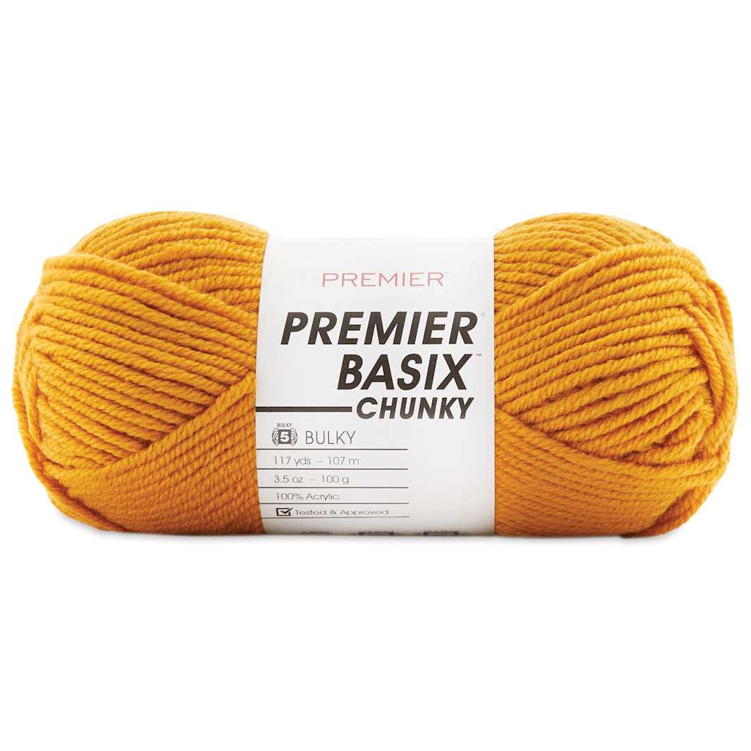 Open in modal - Premier Yarn Basix Chunky Yarn - Mustard