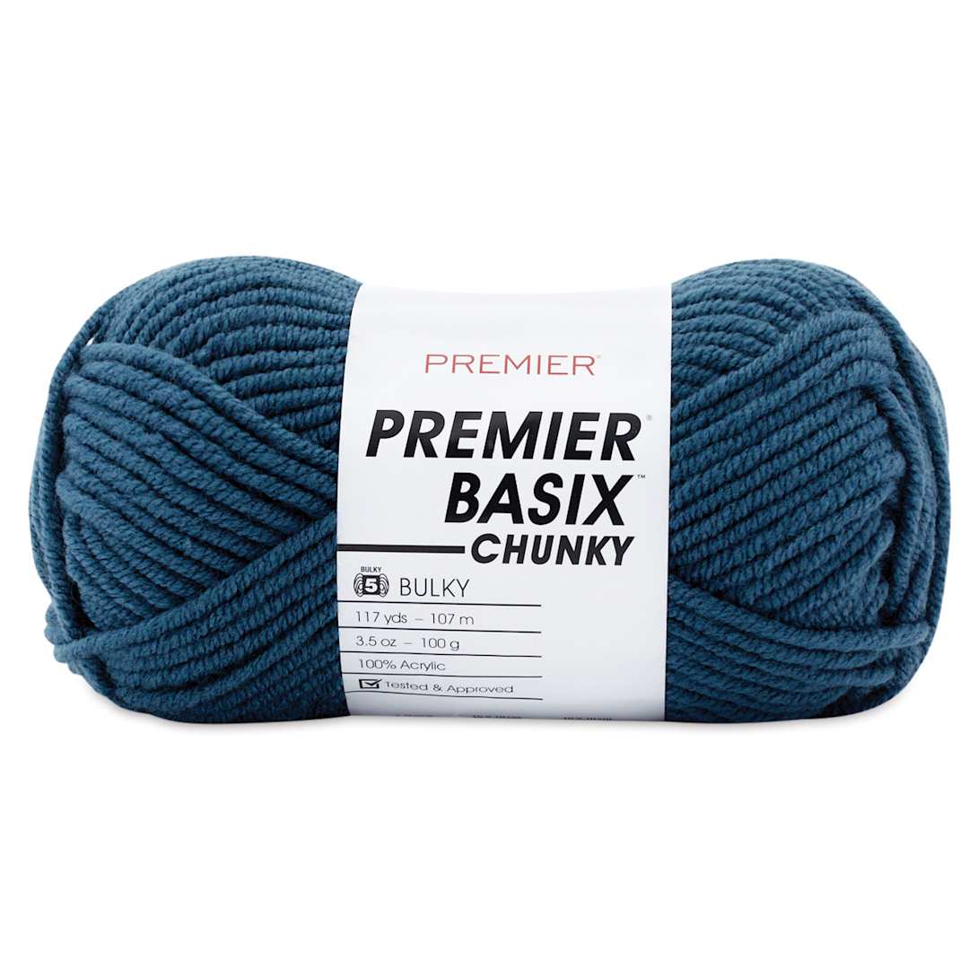 Open in modal - Premier Yarn Basix Chunky Yarn - Heritage Blue