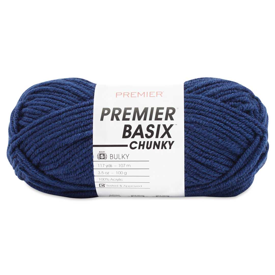 Open in modal - Premier Yarn Basix Chunky Yarn - Navy