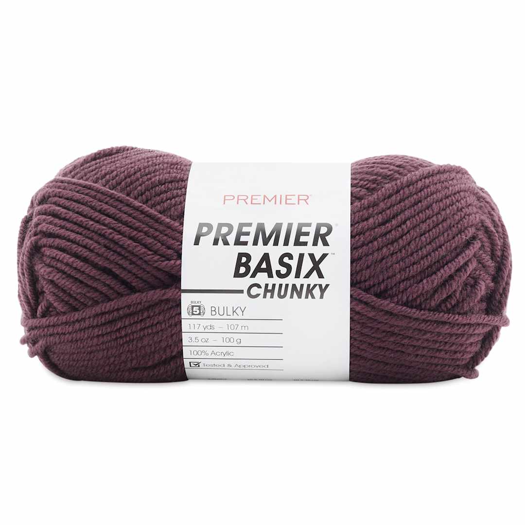 Open in modal - Premier Yarn Basix Chunky Yarn - Plum