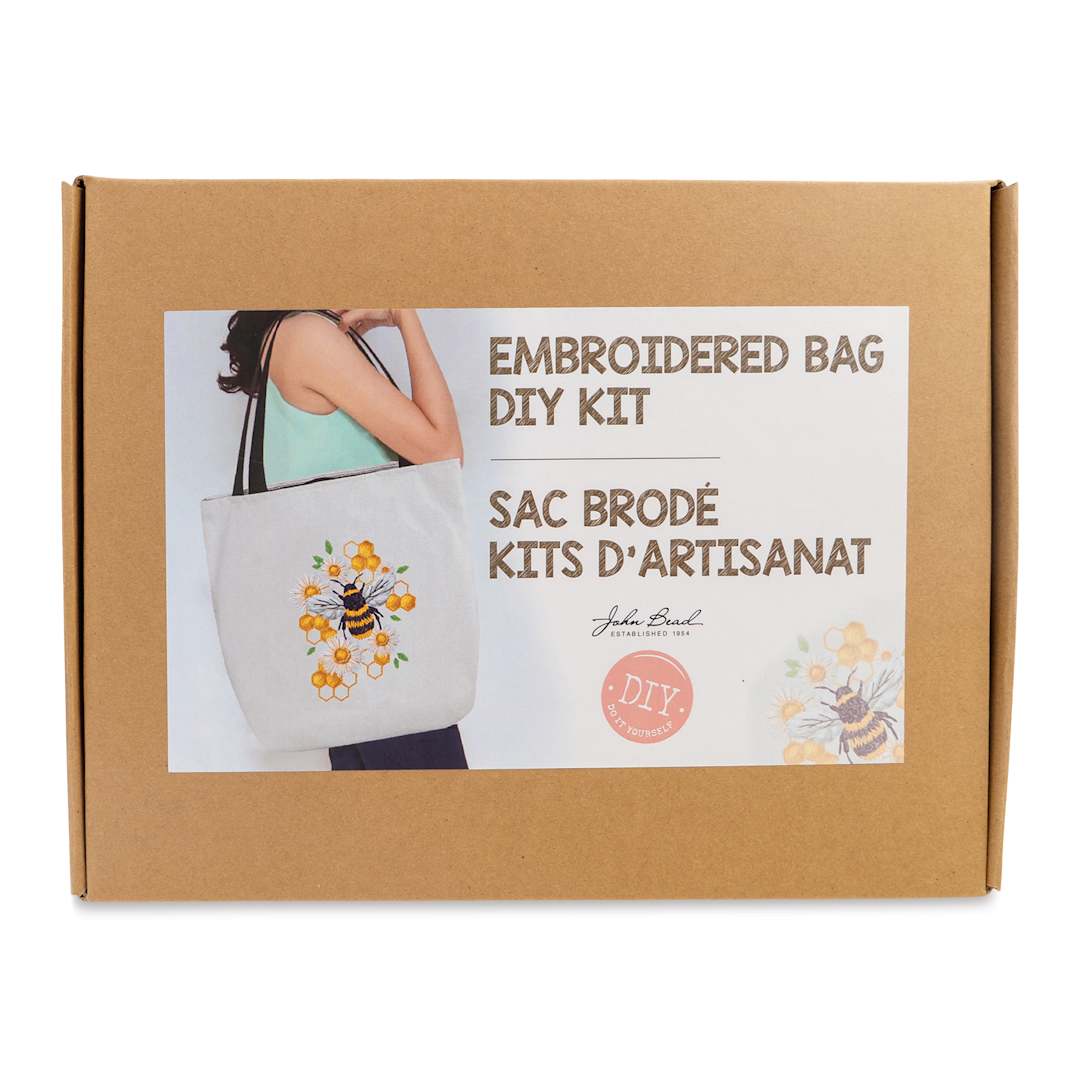 Open in modal - John Bead Embroidered Bag DIY Kit front of packaging