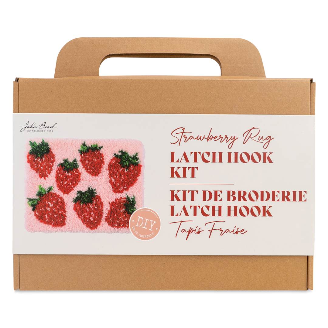 Open in modal - John Bead Latch Hook Kits - Strawberry front of packaging