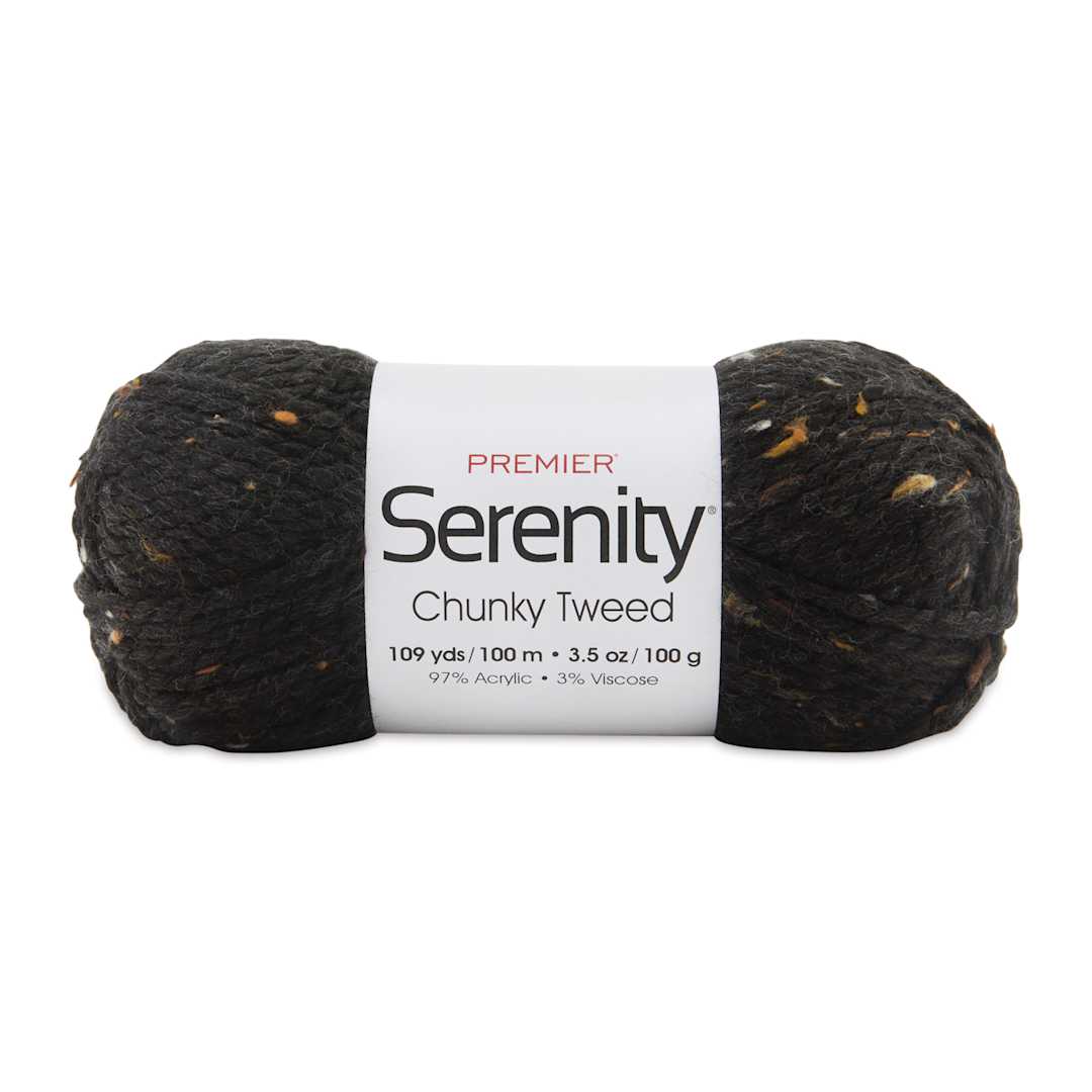 Open in modal - Premier Yarn Serenity Chunky Tweed Yarn - Carbon