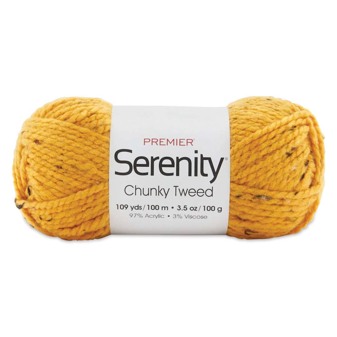 Open in modal - Premier Yarn Serenity Chunky Tweed Yarn - Mustard