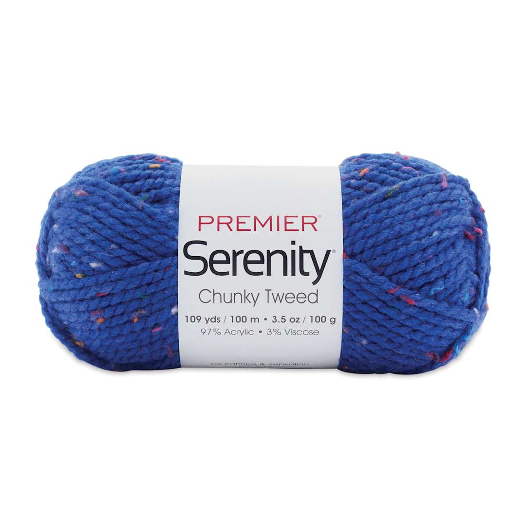 Open in modal - Premier Yarn Serenity Chunky Tweed Yarn - Royal Blue