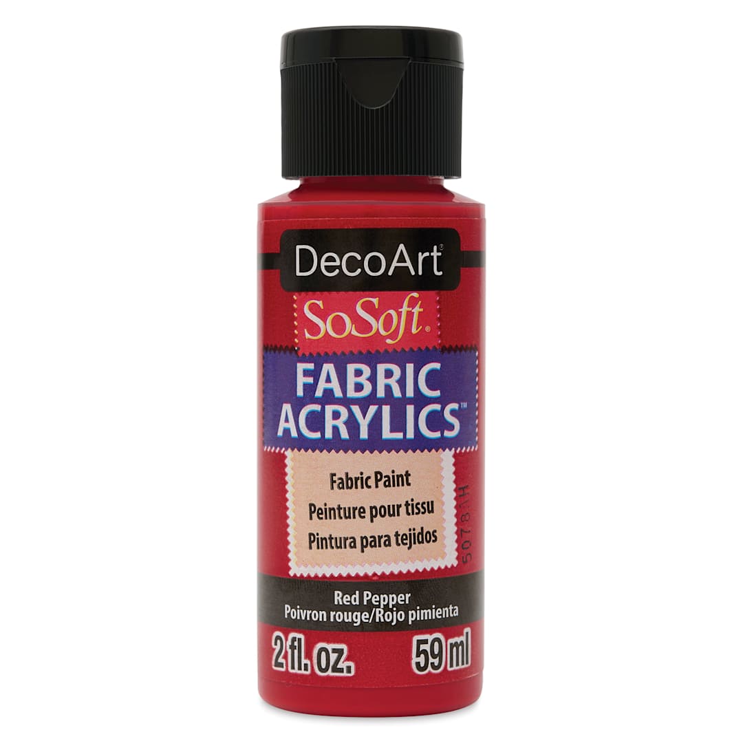 Open in modal - DecoArt SoSoft Fabric Paint - Red Pepper, 2 oz, Bottle