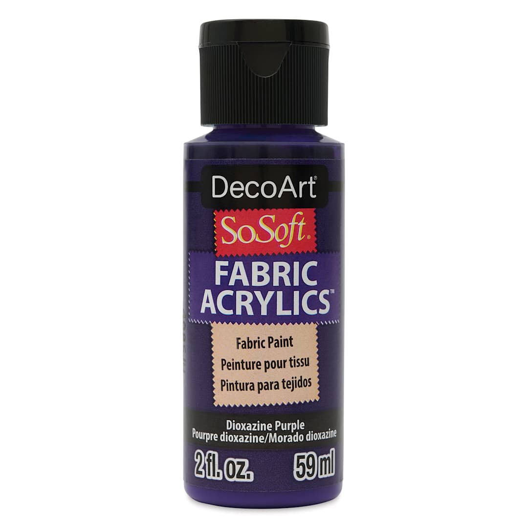 Open in modal - DecoArt SoSoft Fabric Paint - Dioxazine Purple, 2 oz, Bottle
