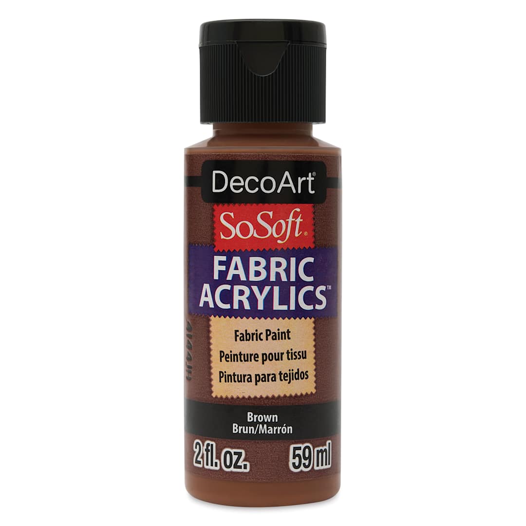Open in modal - DecoArt SoSoft Fabric Paint - Brown, 2 oz, Bottle