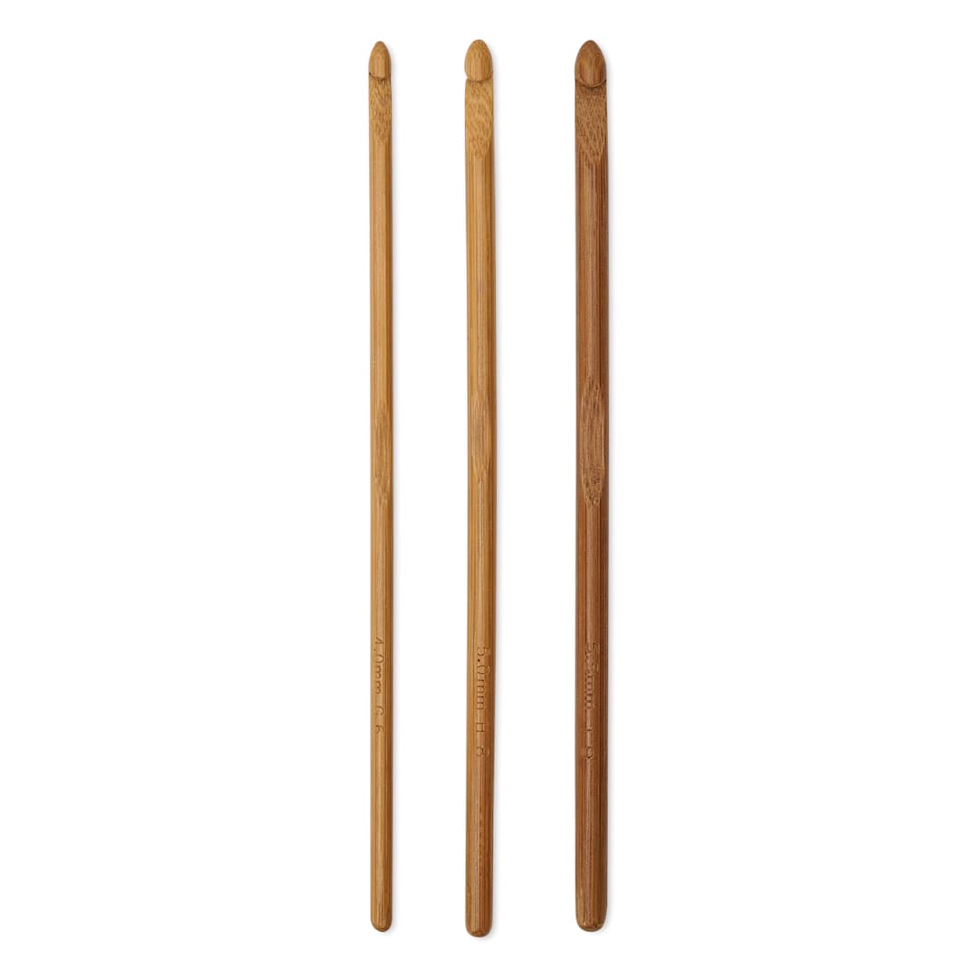 Open in modal - Lion Brand Bamboo Crochet Hook Set - Set of 3, Sizes G, H, I