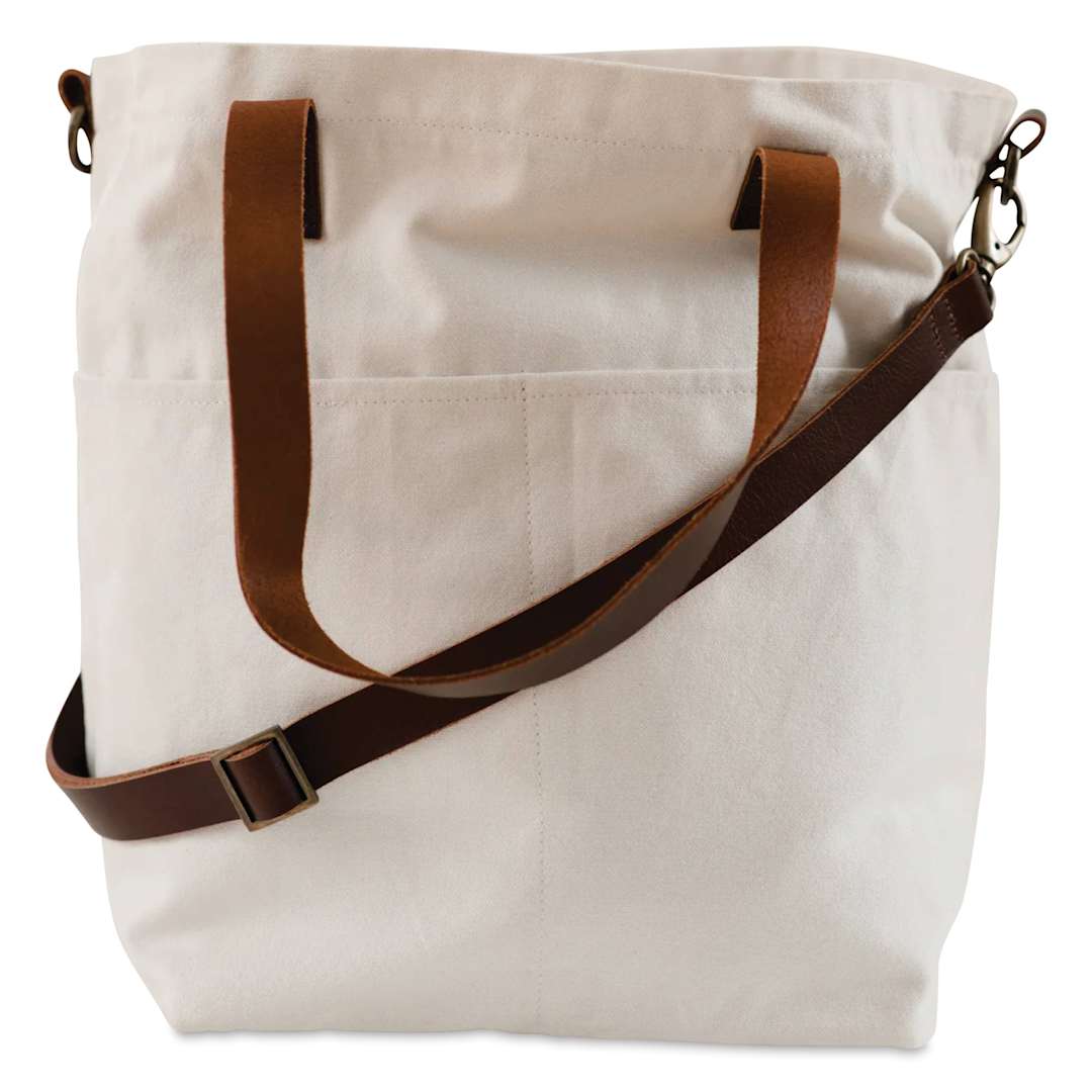 Open in modal - Twig & Horn Canvas Crossbody Project Tote - Oyster