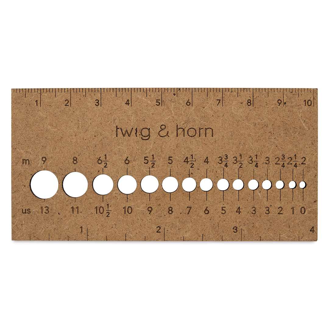 Open in modal - Twig & Horn Small Gauge Knitting Ruler