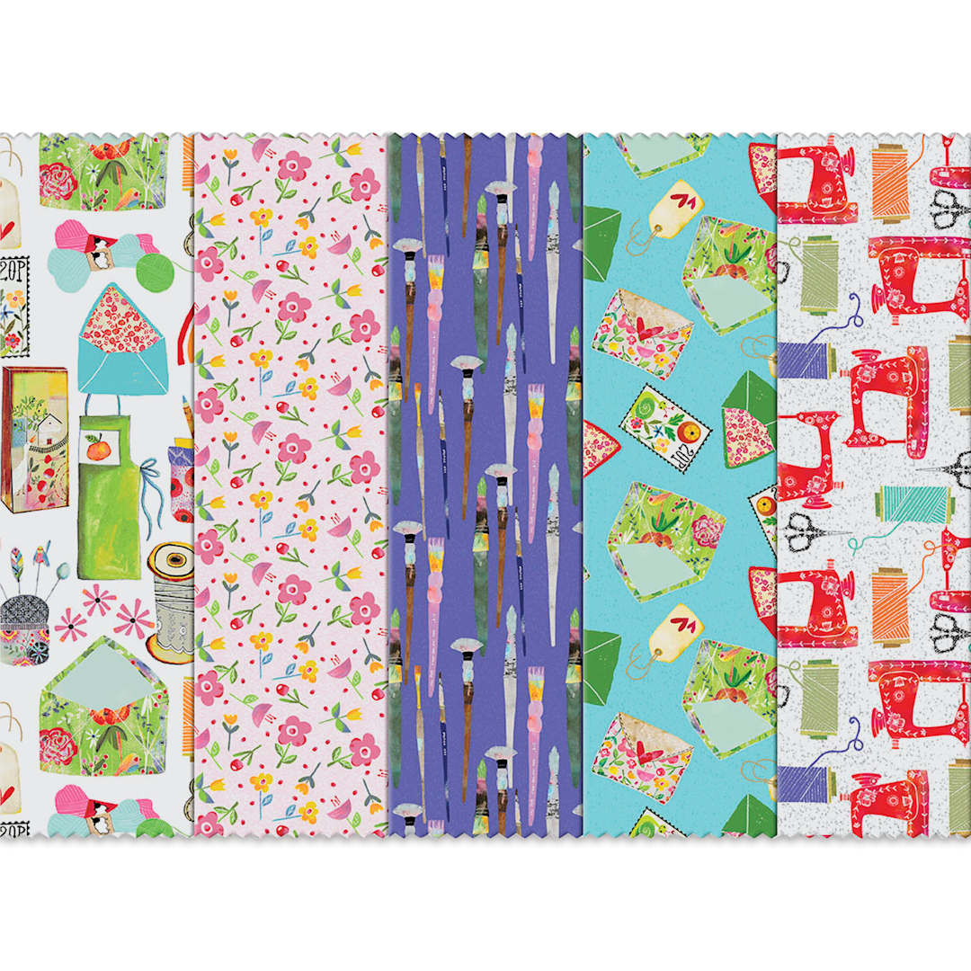 Open in modal - Fabric Palette Fabric Squares - Pkg of 20, Hobby Craft, 10" x 10"