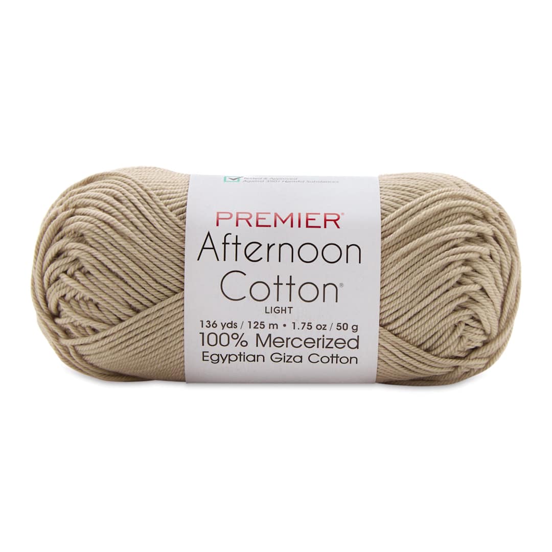 Open in modal - Premier Yarn Afternoon Cotton Yarn - Greige, skein