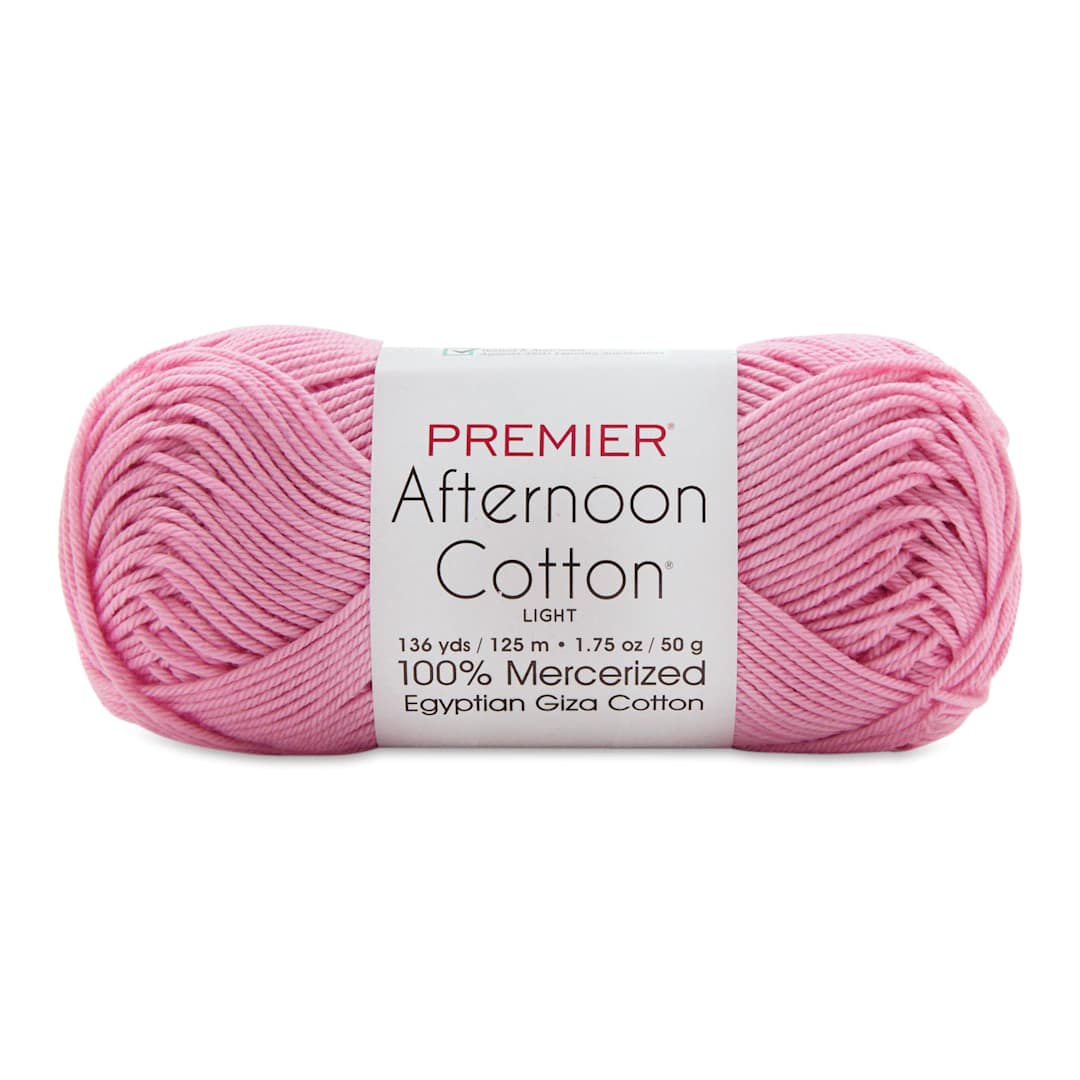 Open in modal - Premier Yarn Afternoon Cotton Yarn - Carnation, skein