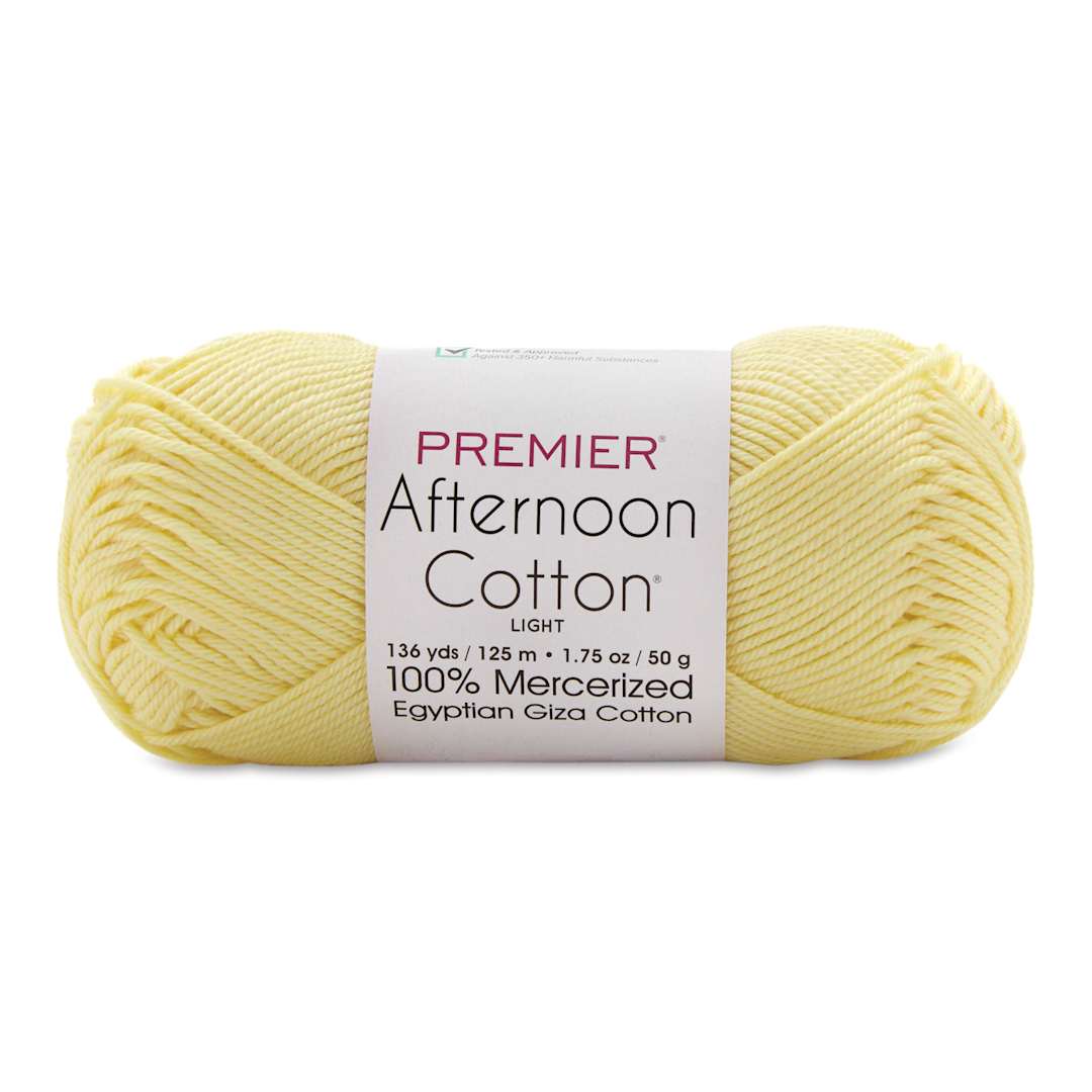 Open in modal - Premier Yarn Afternoon Cotton Yarn - Banana, skein