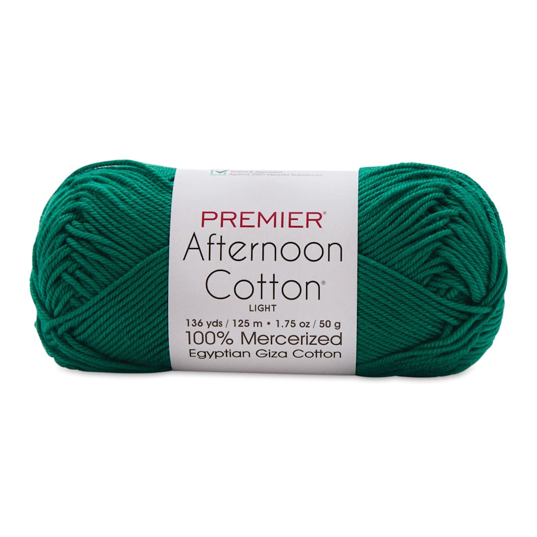 Open in modal - Premier Yarn Afternoon Cotton Yarn - Sea Green, skein