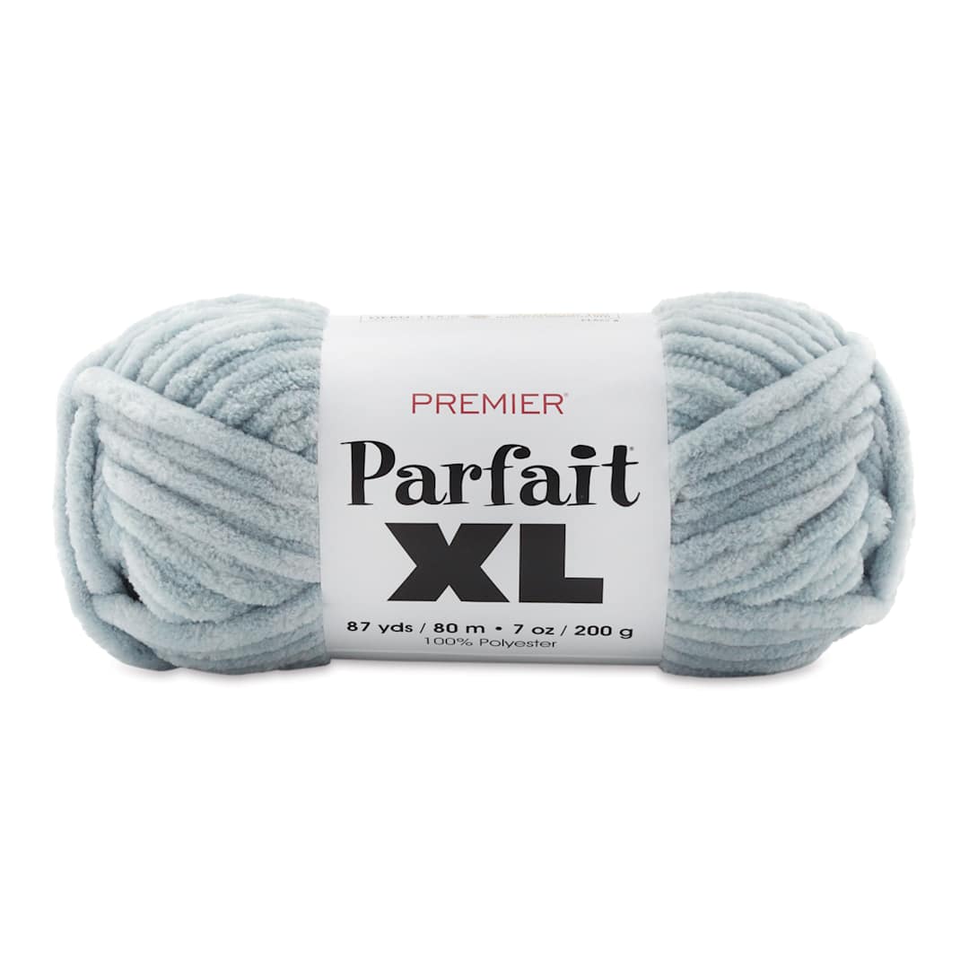 Open in modal - Premier Yarn Parfait XL Yarn - Light Gray, skein