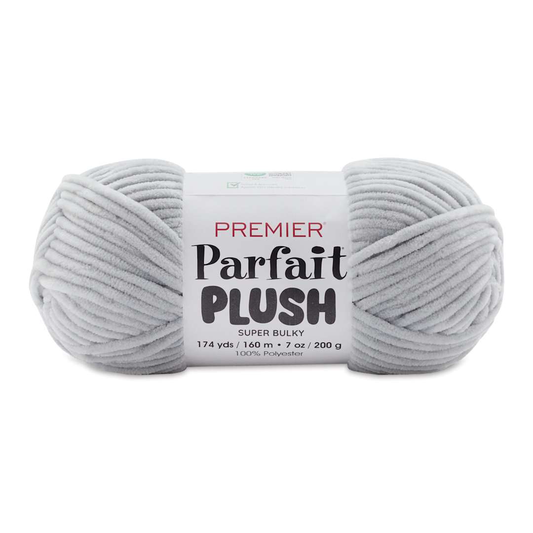 Open in modal - Premier Yarn Parfait Plush Yarn - Pale Gray, 7 oz