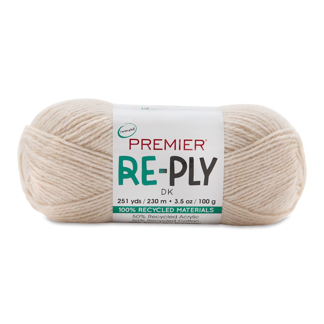 Open in modal - Premier Yarn Re-Ply Yarn - White, 3.5 oz