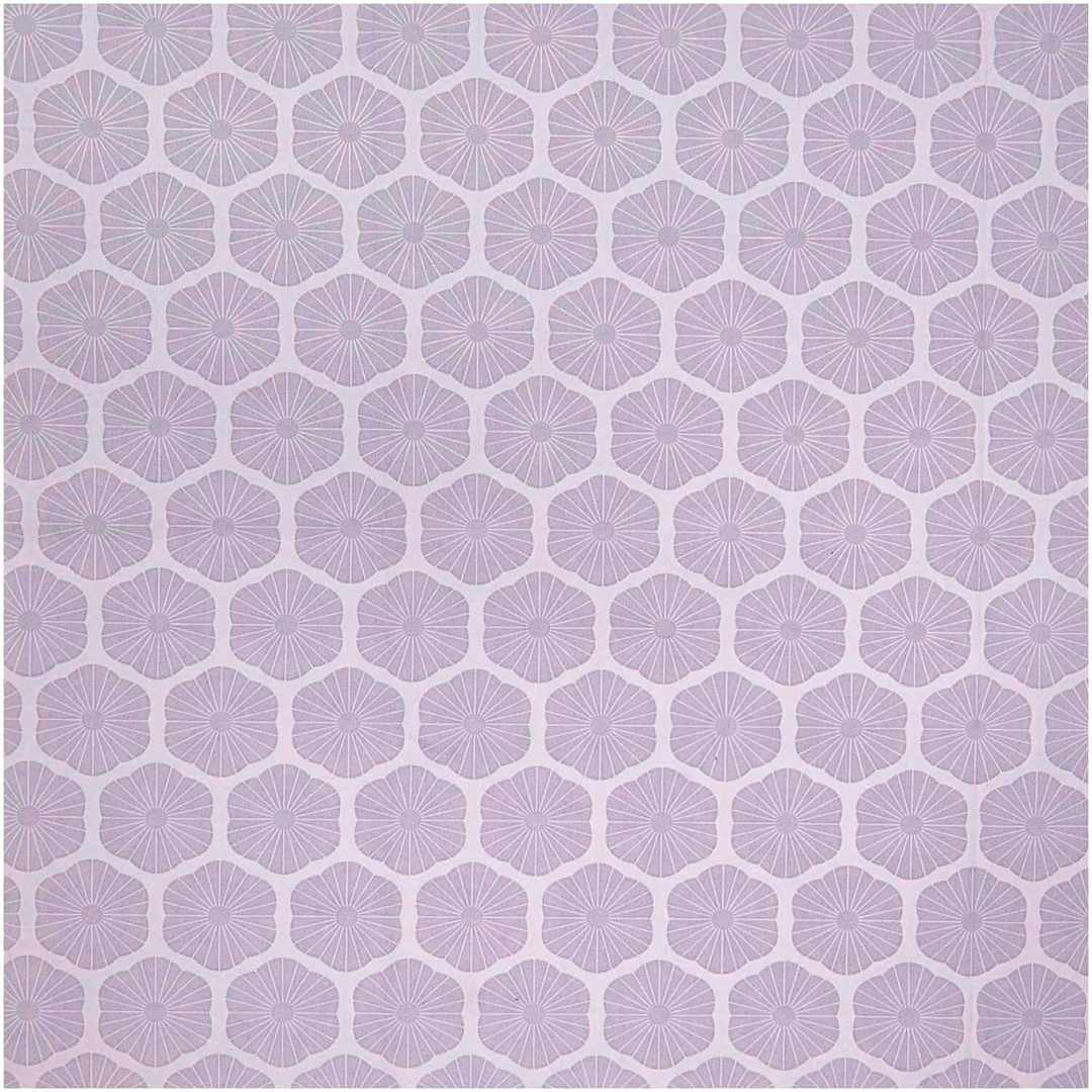 Open in modal - Rico Design Cotton Poplin Fabric - Lilac Rosette, 50 cm x 140 cm