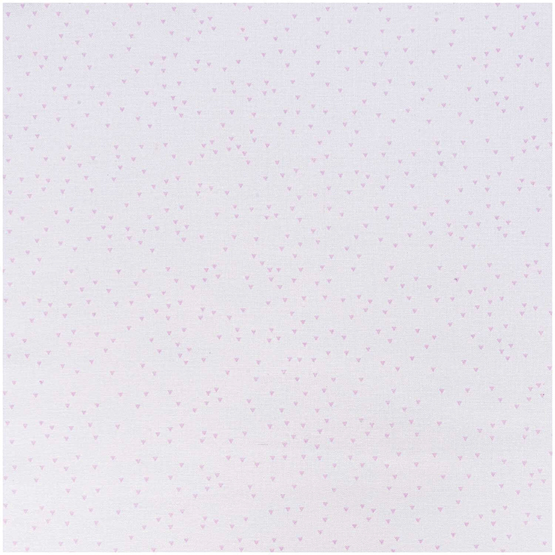 Open in modal - Rico Design Printed Cotton Fabric - White and Rose Triangles, 50 cm x 140 cm