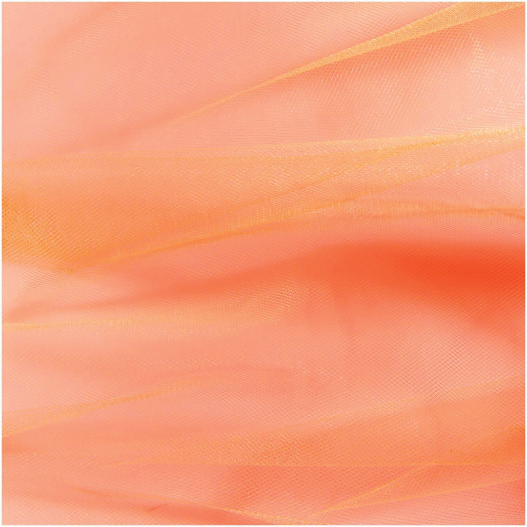 Open in modal - Rico Design Tulle - Neon Orange, 50 cm x 5 m showing texture