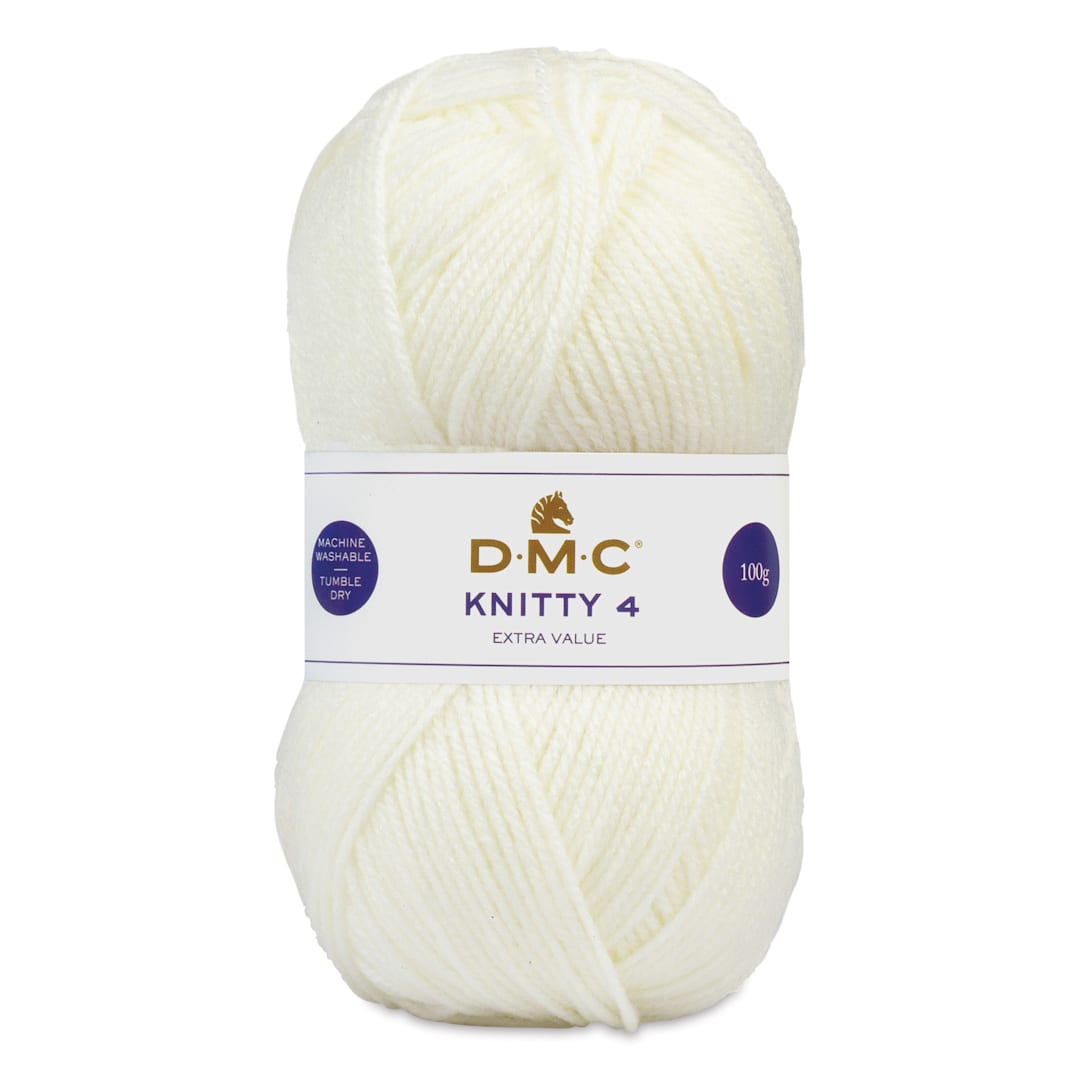 Open in modal - DMC Knitty 4 Yarn - 812 White, 306 yards