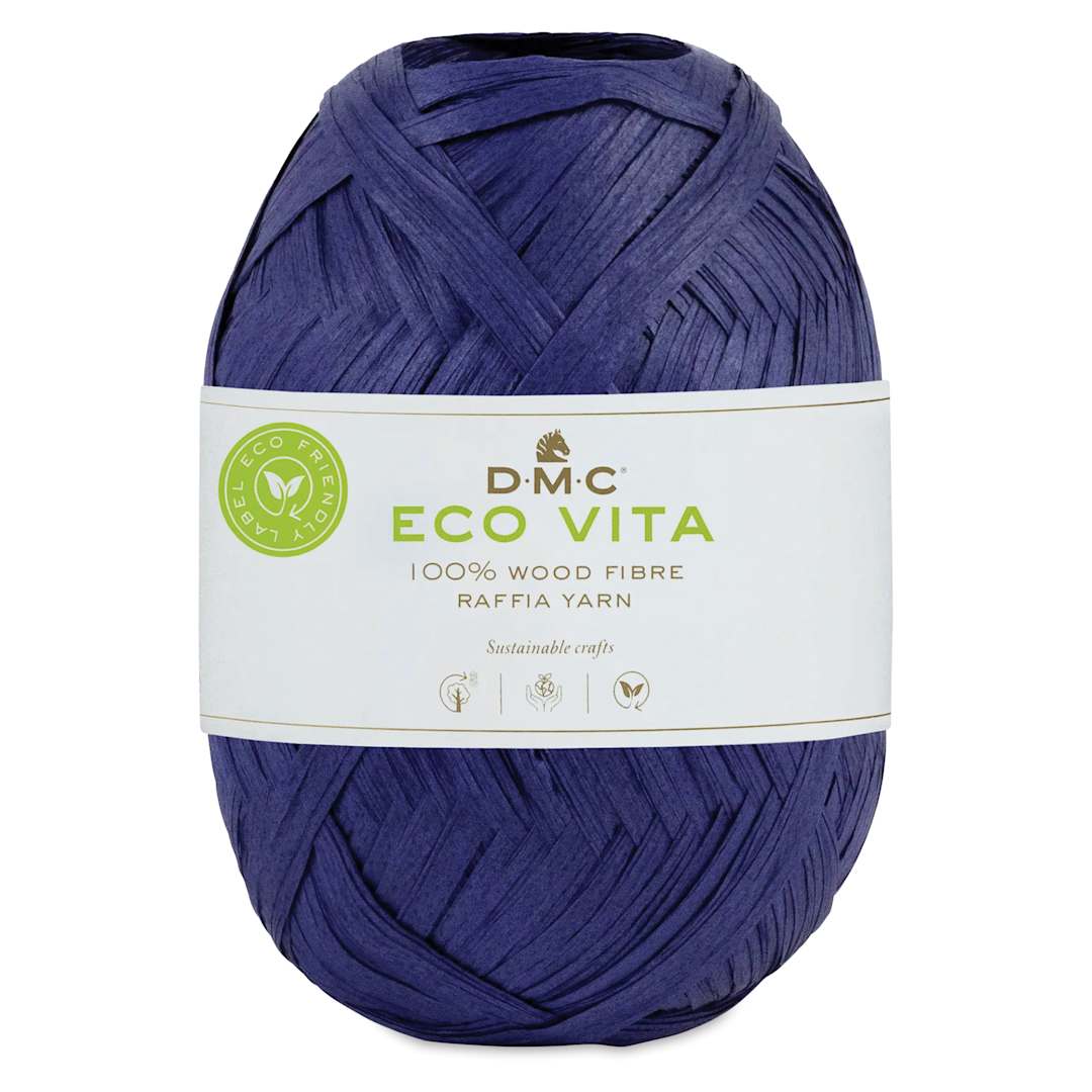 Open in modal - DMC Eco Vita Raffia Yarn - 71 Purple, 109 yards with packaging