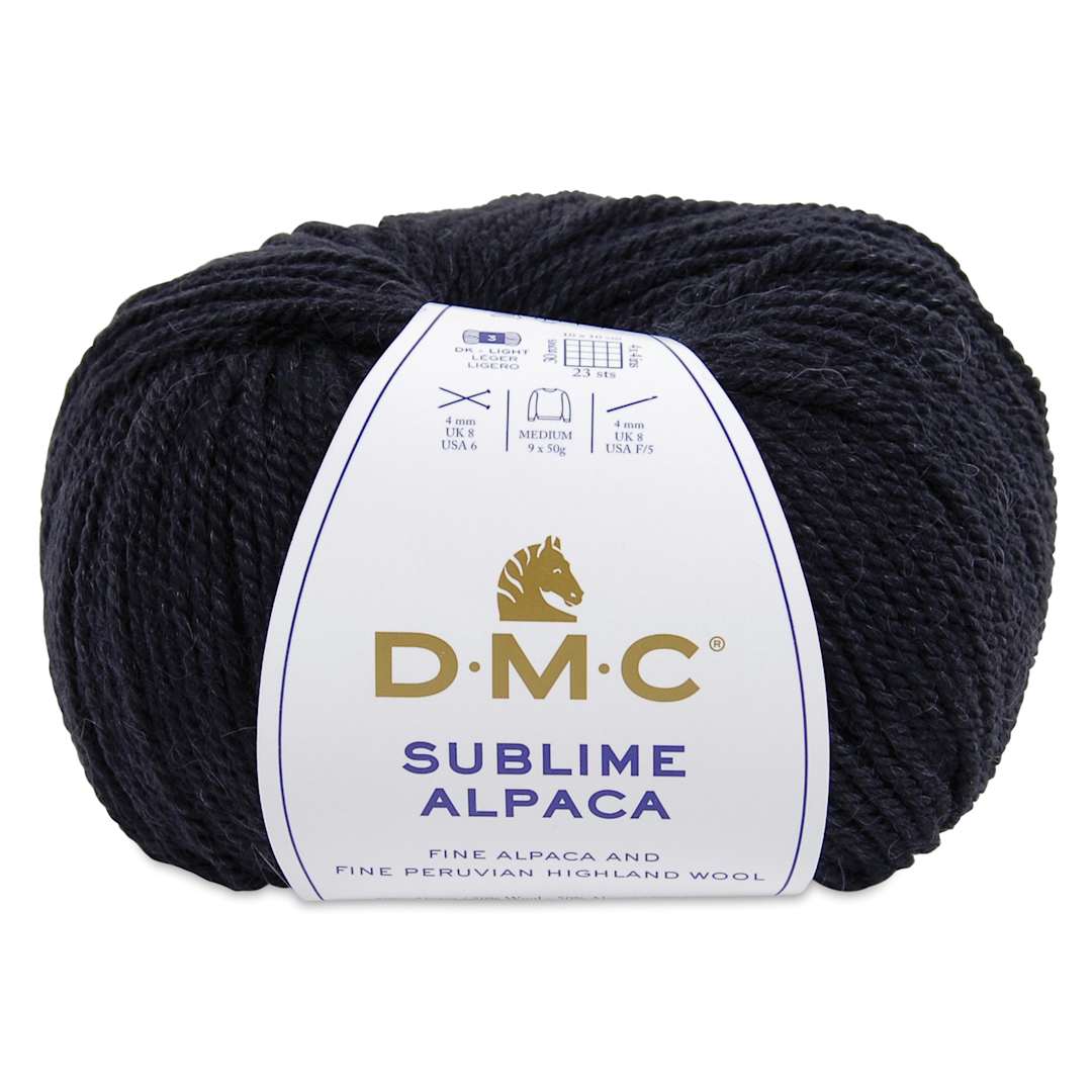 Open in modal - DMC Sublime Alpaca Yarn - 002 Black, 126 yards