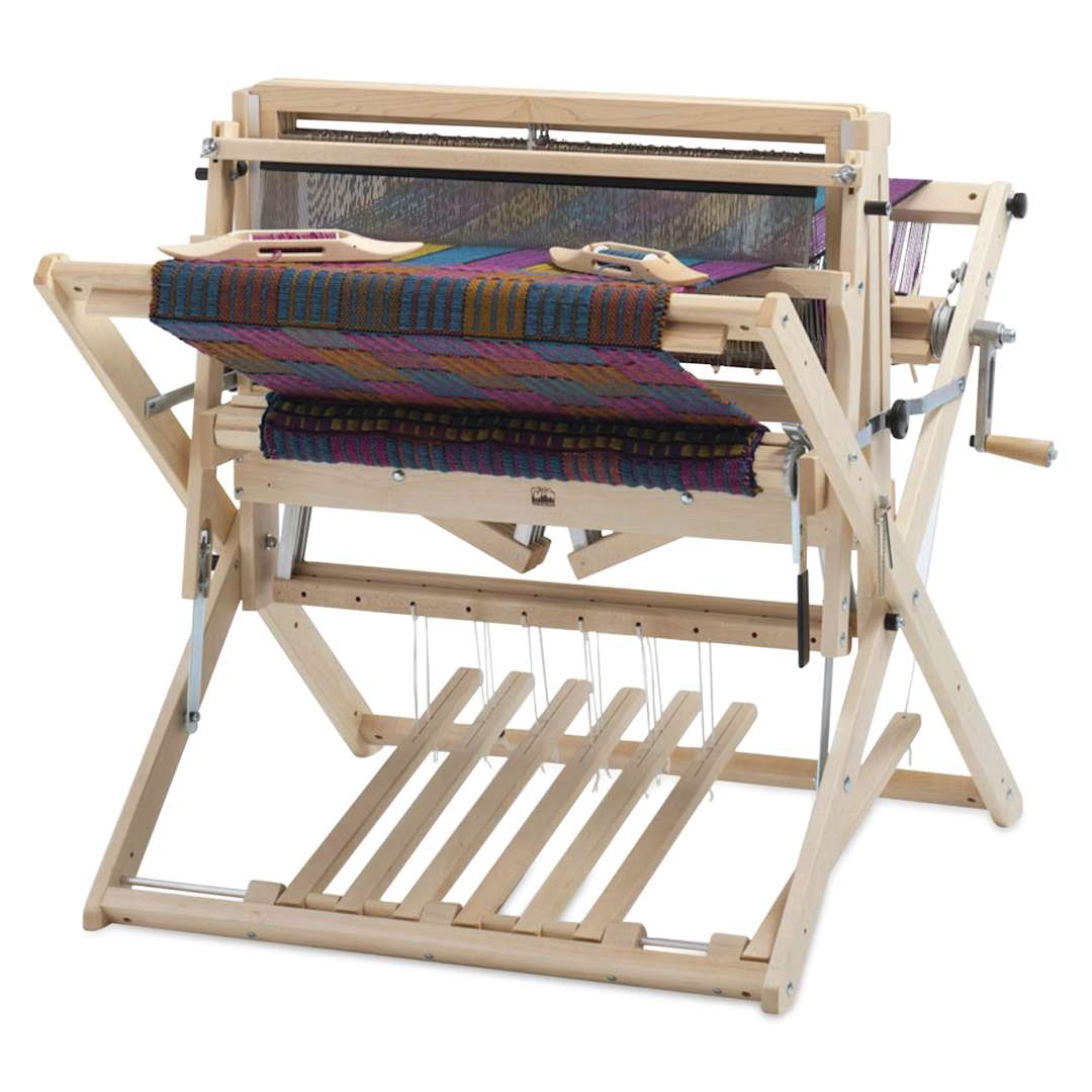 Open in modal - Schacht Baby Wolf Loom - 4 Shaft, 10 Dent - in use