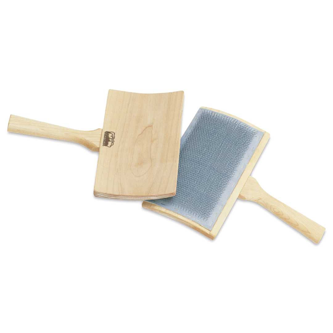 Open in modal - Schacht Hand Carder - Curved, Medium, Pkg of 2 - both sides shown