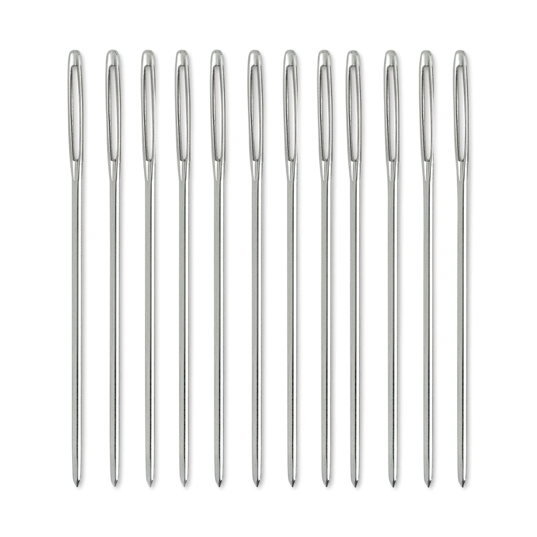 Open in modal - Blunt Tapestry Needle -Set of 12 2" long needles shown vertically