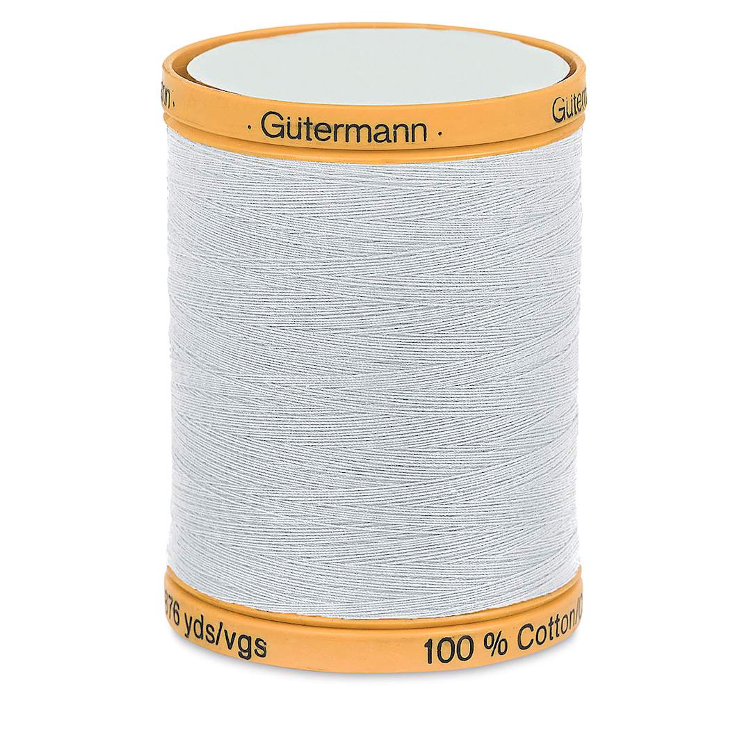 Open in modal - Gutermann Cotton Thread - White, 876 yd Spool