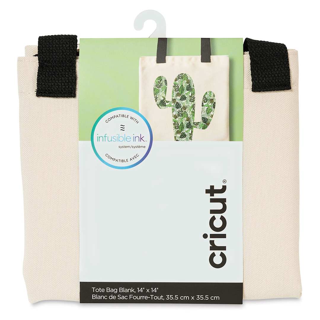 Open in modal - Cricut Tote Bag Blank - Front of Medium package with label