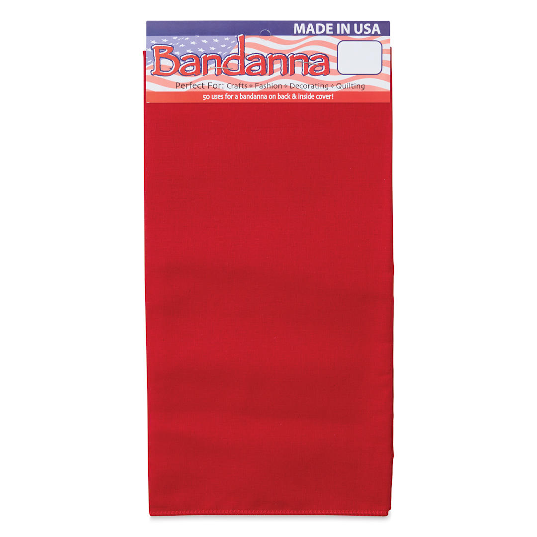 Open in modal - Carolina Creative Solid Bandana - Red, 22" x 22"
