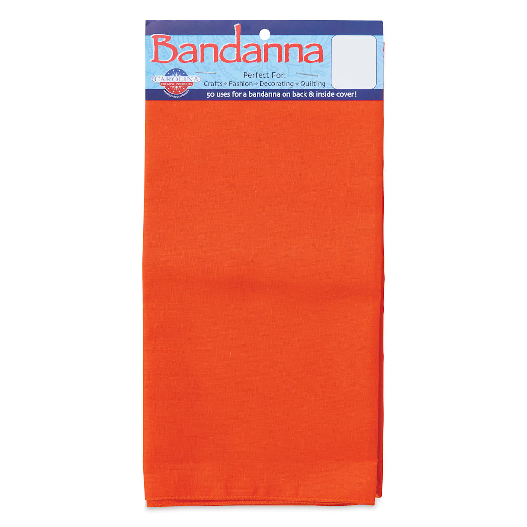 Open in modal - Carolina Creative Solid Bandana - Orange, 22" x 22"