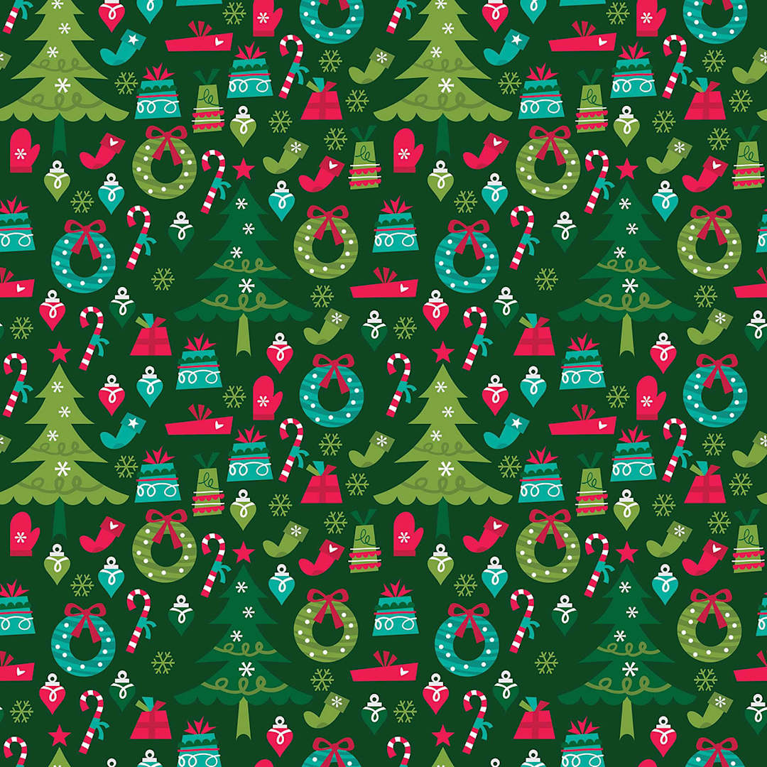 Open in modal - Hav-A-Hank Novelty Bandana - Trendy Christmas, 22" W x 22" L